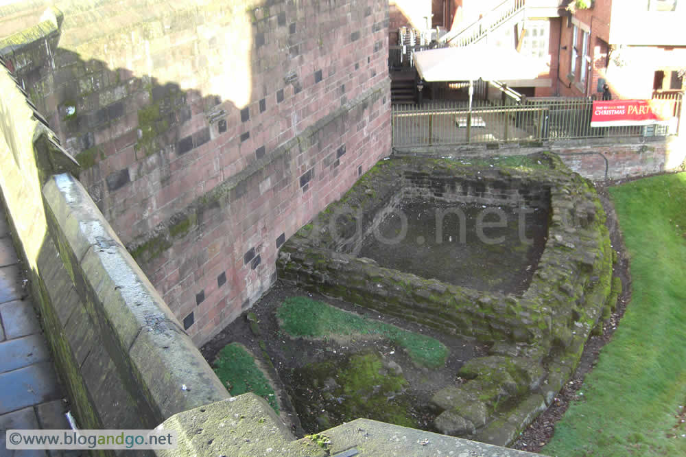 Newgate and south eastern Roman tower